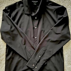 Mizzen + Main Black Men’s Dress Shirt Size Large Trim Fit